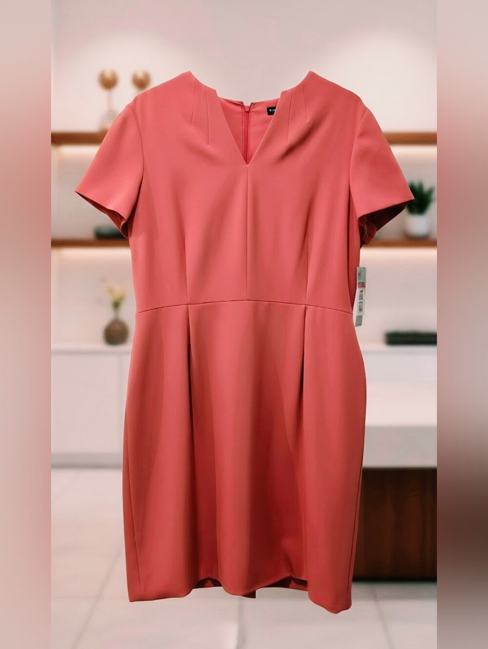 Women's Coral Short-Sleeve Sheath Dress - Preston & York - Size 14